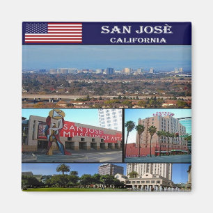 zUS202 SAN JOSE' Mosaik, Kalifornien, Kühlschrank Magnet