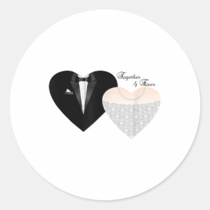Zusammen 4 je neue Braut & Amp; Groom Wedding Runder Aufkleber