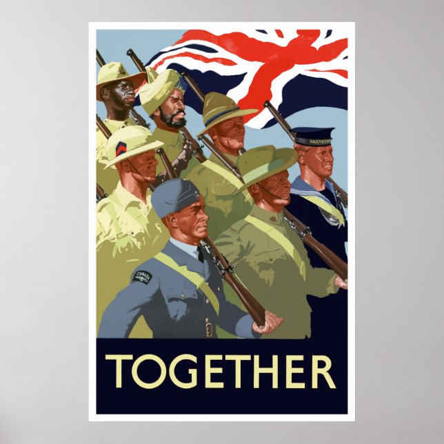 Zusammen — Britisches Empire WW2 Poster (Vorne)