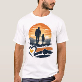 Zusammen durchs Leben gehen Vater und Sohn T-Shirt