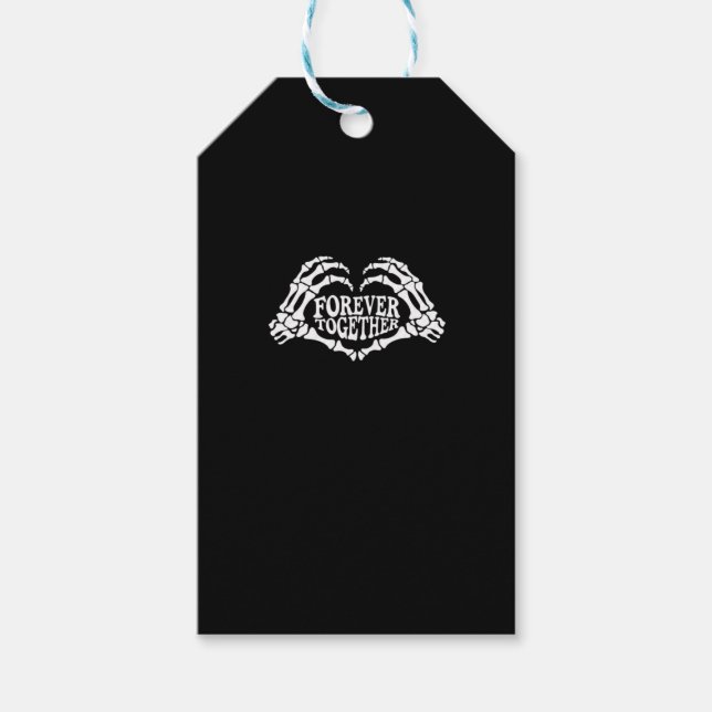 Zusammen ein Herz aus Skeleton Hands Classic Geschenkanhänger (Vorderseite)