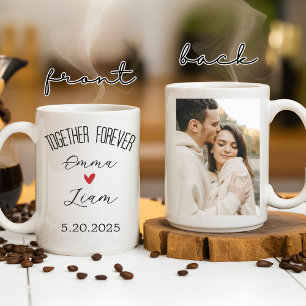 Zusammen Forever Personalisierter Becher, Hochzeit Kaffeetasse
