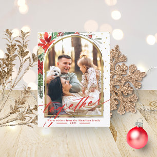 Zusammen Foto Arch Weihnachtskarte Feiertagspostkarte