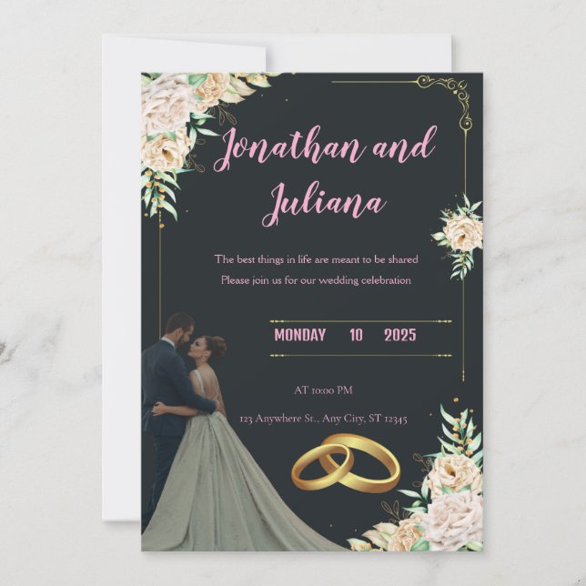 Zusammen für immer - Die Hochzeit von Sarah & Ahme Ankündigung (Vorderseite)