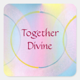 Zusammen göttliche Affirmationskleber Quadratischer Aufkleber