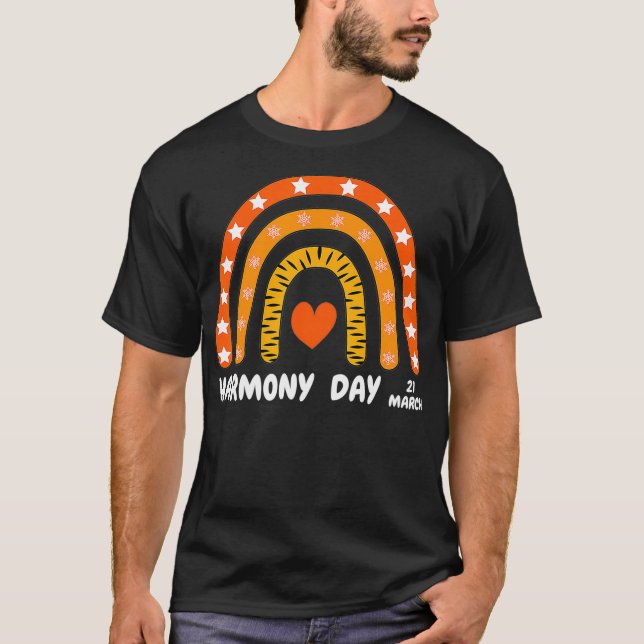 Zusammen Harmony Day März 21 Rainbow Orange Kids  T-Shirt (Vorderseite)