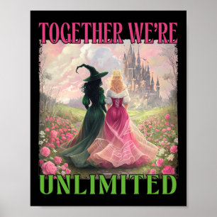 Zusammen Hexen unbegrenzt rosa grüne Hexe Hallow Poster