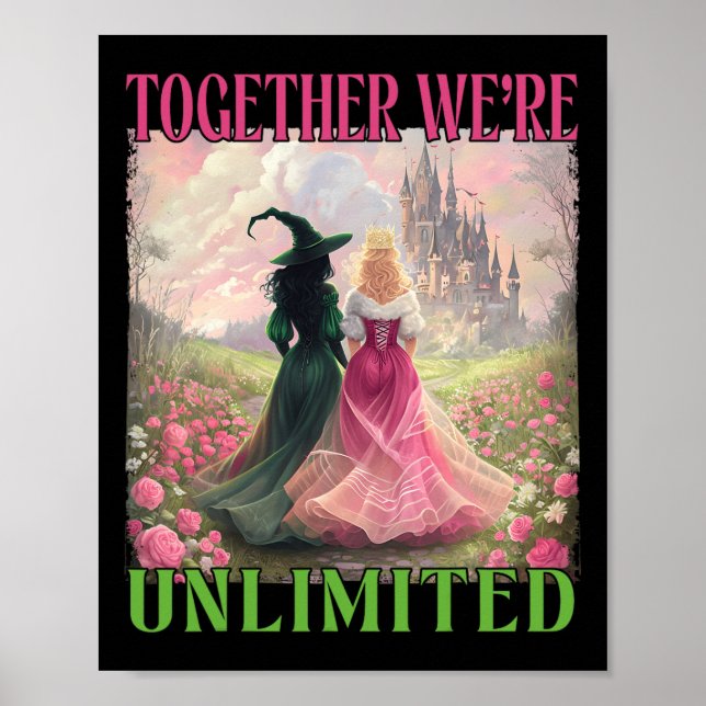 Zusammen Hexen unbegrenzt rosa grüne Hexe Hallow Poster (Vorne)