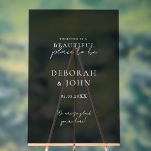 Zusammen ist ein schöner Ort zu sein! Elegant Acrylschild