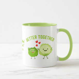 ZUSAMMEN IST MAN BESSER Süße Kohl Valentins Couple Tasse