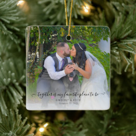 Zusammen ist mein Lieblingsort für Hochzeit Keramikornament