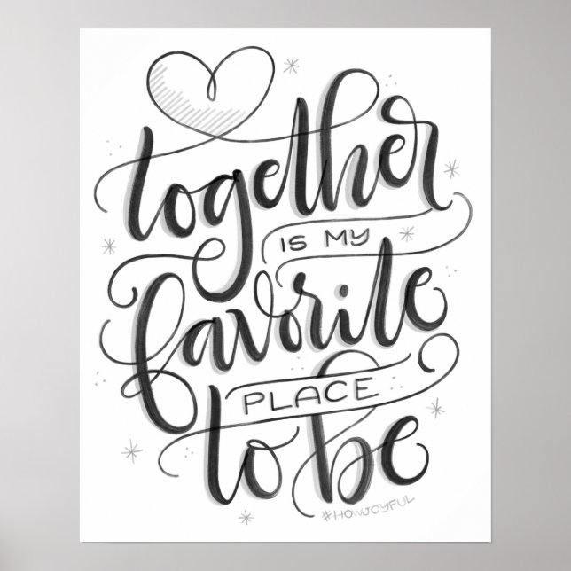Zusammen ist mein Lieblingsort - HowJoyful Poster (Vorne)