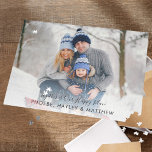 Zusammen ist unser Happy Place Weihnachtsfamilien-<br><div class="desc">Weihnachts-Foto Gemeinsam ist Unser Happy Place Puzzle können Sie Ihr Foto,  Namen und ein Zitat hinzufügen,  indem Sie auf die Schaltfläche "Personalisieren" klicken</div>