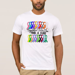 Zusammen können wir ein Heilungs-Krebs-Bänder T-Shirt