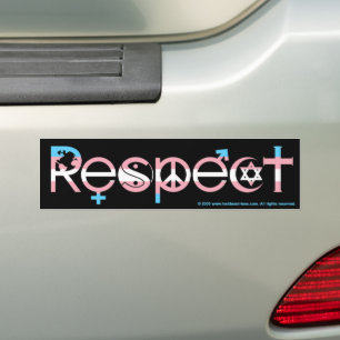 Zusammen leben mit Respekt Transgender Stolz Autoaufkleber