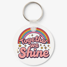 Zusammen leuchten wir – Regenbogen Retro Pride Zit