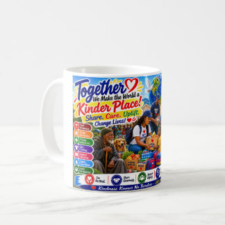 Zusammen machen wir die Welt zu einem freundlicher Kaffeetasse