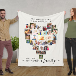 Zusammen machen wir eine FamilienheftfotoCollage Fleecedecke