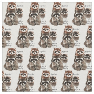 Zusammen machen wir einen Familienspass Raccoon Ti Stoff