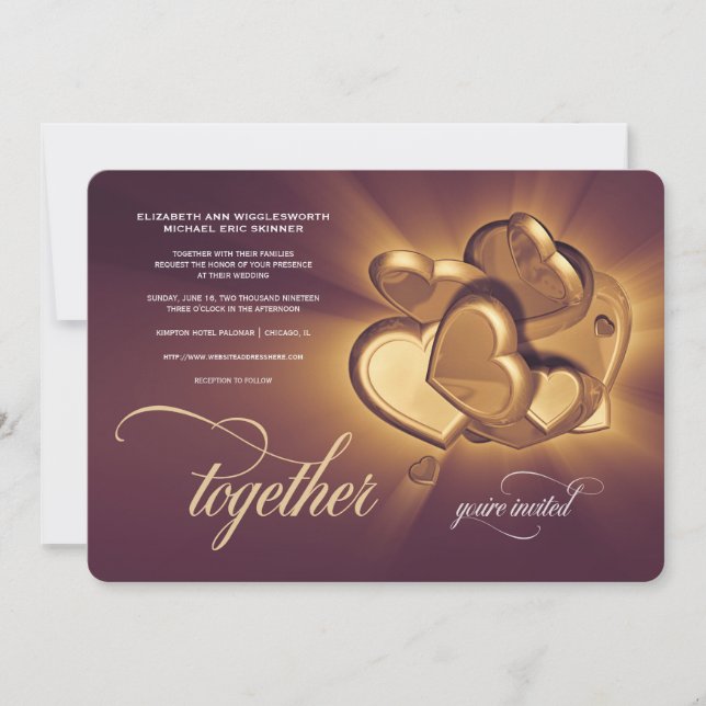 Zusammen mit der Einladung zur Hochzeit (Version 2 (Vorderseite)