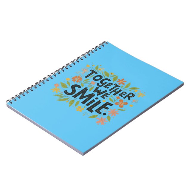 zusammen mit einem Lächeln Spiral Foto Notebook Notizblock (Linke Seite)