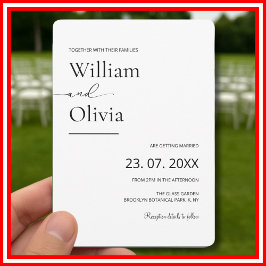 Zusammen mit ihren Familien Hochzeiten Einladung