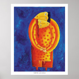 Zusammen mit zeitgenössischer Acrylmalerei Print Poster