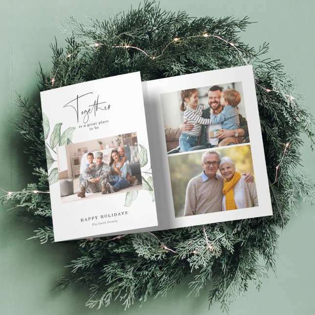 Zusammen Multi Foto Gallery Weihnachten Dreifach Gefaltete Urlaubskarte (Von Creator hochgeladen)