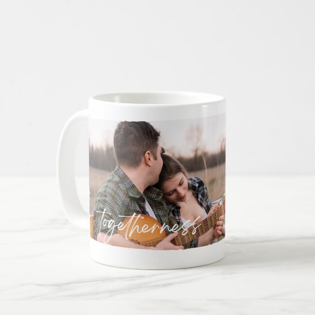 Zusammen Paare Foto Tasse mit Namen (Vorderseite Links)