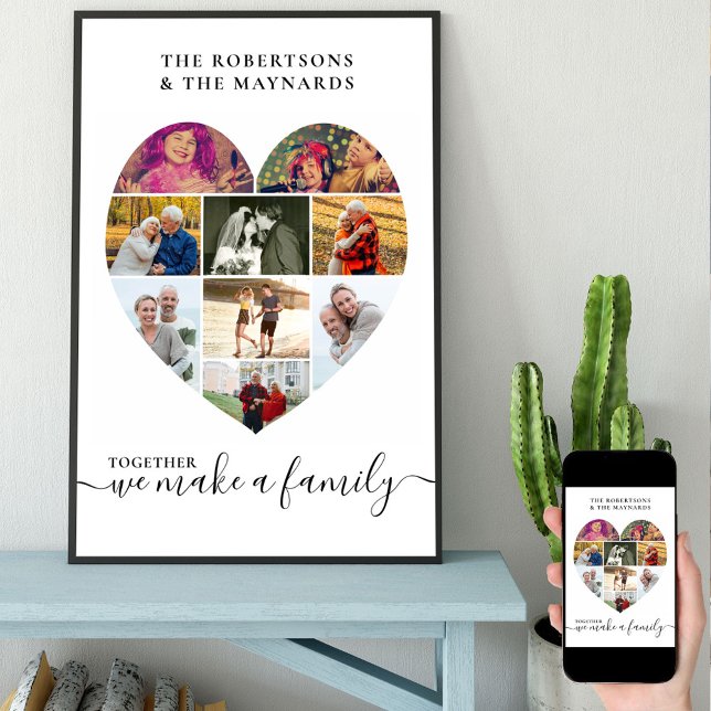 Zusammen Personalisierte Liebe Herz 9 FotoCollage Poster (Von Creator hochgeladen)