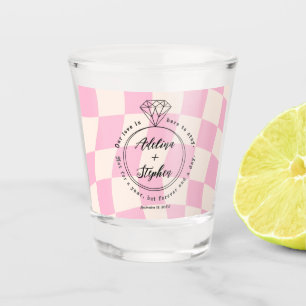 Zusammen Pink Wedding Party Liebesgetränk Schnapsglas