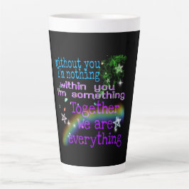 zusammen sind wir alles Latte Tasse