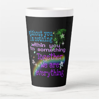 zusammen sind wir alles Latte Tasse