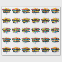Zusammen steigen wir auf Regenbogen-Zitat-Design Geschenkpapier