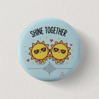 Zusammen strahlen süße Sonnenbrille Kawaii Pin Button