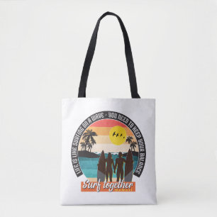Zusammen surfen - Halte das Gleichgewicht Tasche