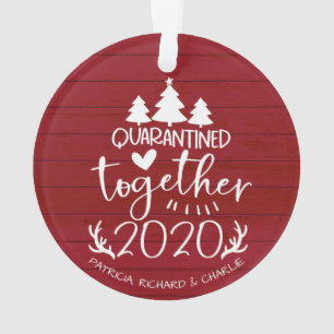 Zusammen unter Quarantäne Süße Covid Weihnachten R Ornament