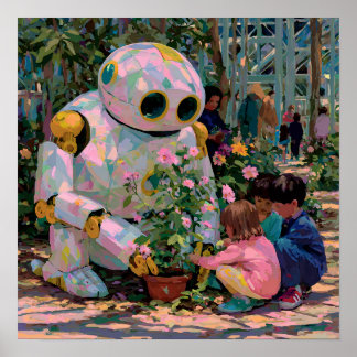 Zusammen wachsen - Solarpunk Poster