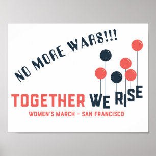 Zusammen wir aufstehen - keine Kriege mehr! Poster