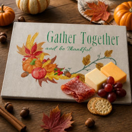 Zusammenbringen | Herbst-Thema 15"x11" Schneidebrett