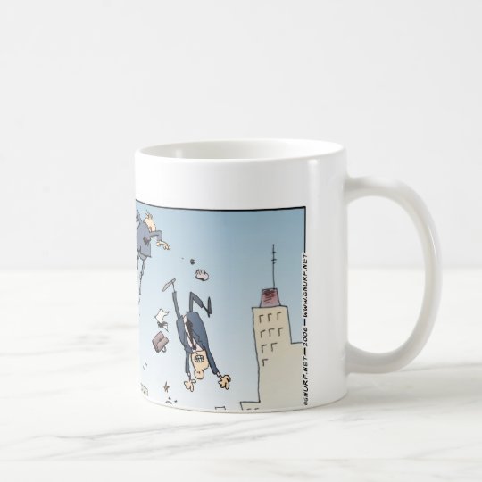 Zusammenbruchs-Opportunist auf lager Kaffeetasse