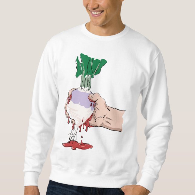 Zusammendrücken des Bluts von einer Rübe Sweatshirt (Vorderseite)