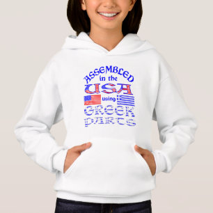 Zusammengebaut in den USA mit griechischen Teilen Hoodie