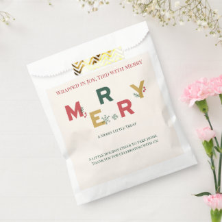 Zusammengebunden mit Frohe Weihnachten Geschenktütchen