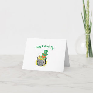 Zusammengefaltete Weihnachtskarte: St. Patricks Ta Feiertagskarte