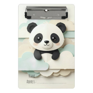 Zusammengefalteter Baby-Panda   Süße Origami  Mini Klemmbrett