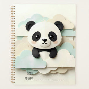 Zusammengefalteter Baby-Panda   Süße Origami  Planer
