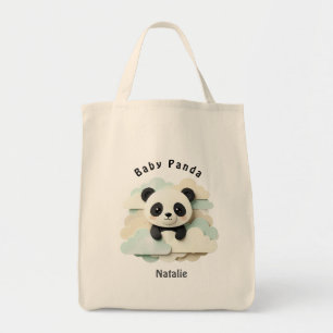 Zusammengefalteter Baby-Panda Süße Origami Tragetasche