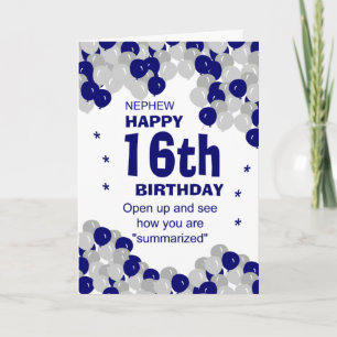 zusammengefasster Geburtstag Neffe Karte