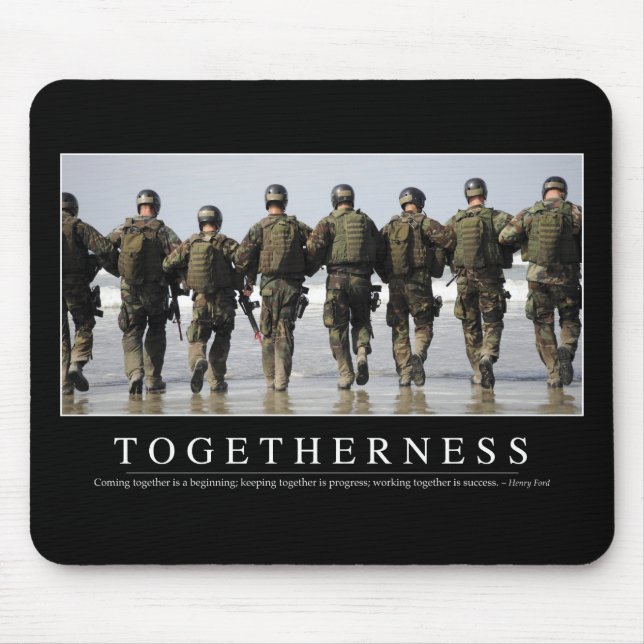 Zusammengehörigkeit: inspirierendes Zitat Mousepad (Vorne)